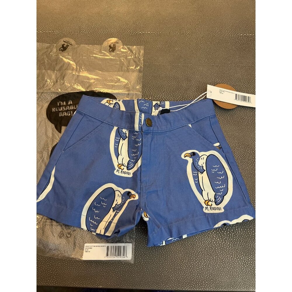 Mini Rodini Blue Heavy Cotton Shorts 104/110 (3-5y) EUC